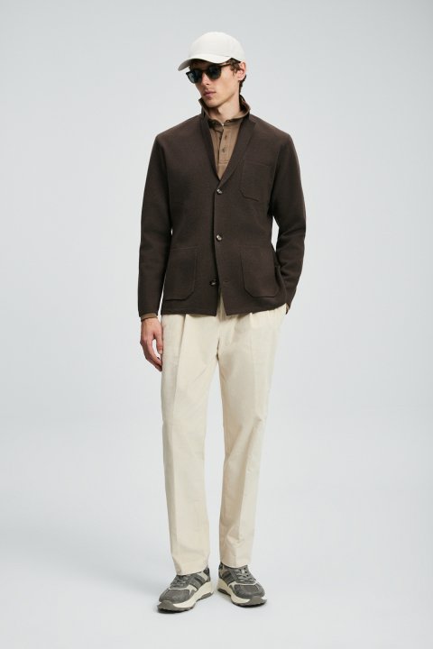 Mars Herren-Cardigan Brown - LUFIAN