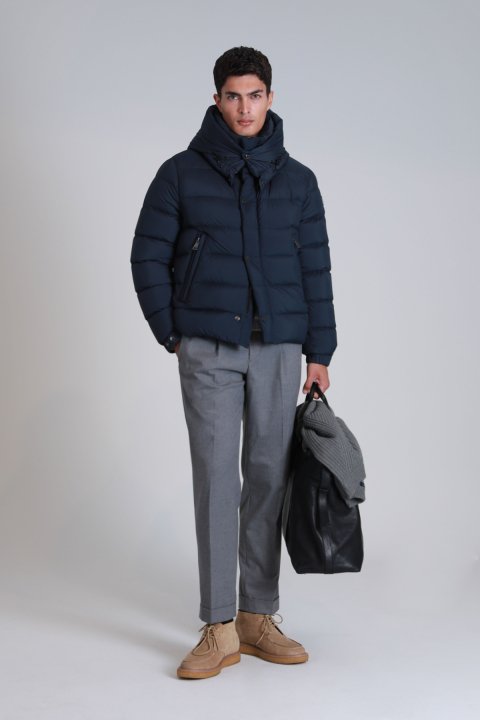 Marty Gänsedaunen Herrenmantel Marineblau - LUFIAN