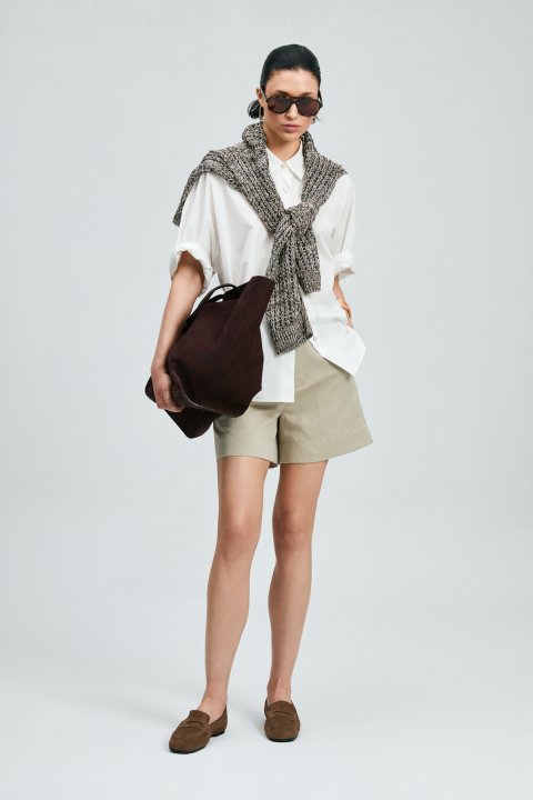 Megan Damenshorts Beige - LUFIAN