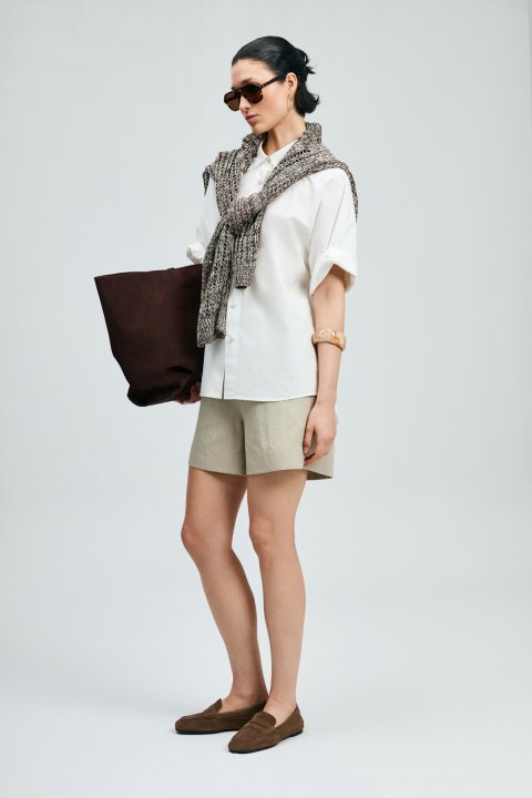 Megan Damenshorts Beige - LUFIAN