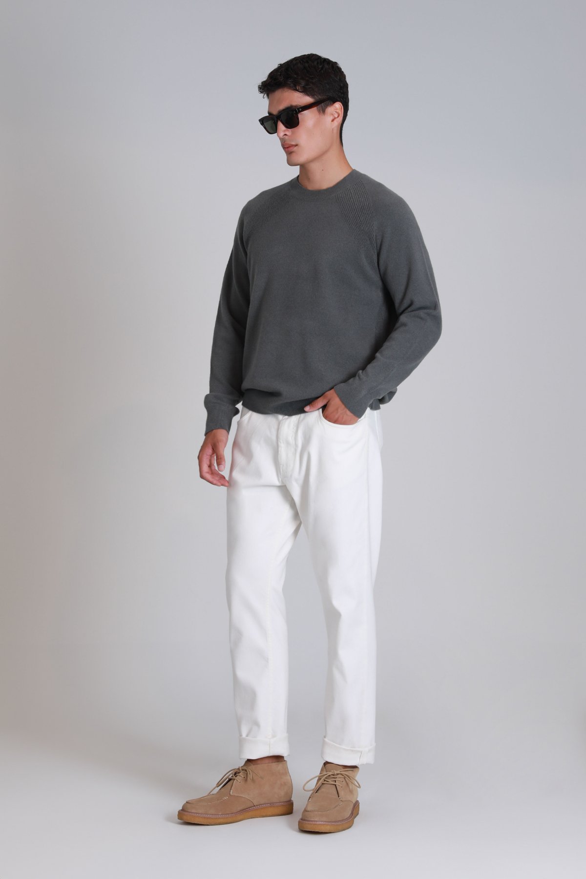 Moon Herrenpullover Smoke Green - LUFIAN (1)
