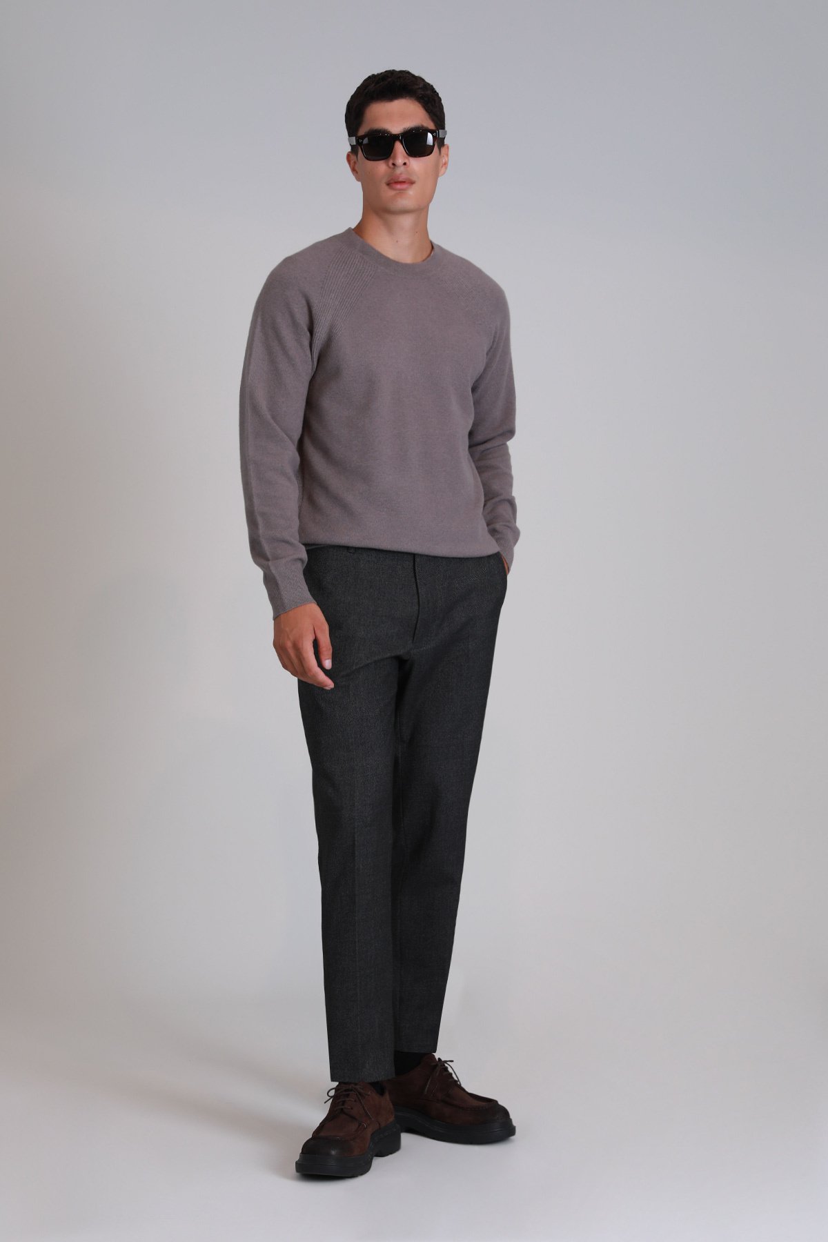 Moon Herrenpullover Hellbraun - LUFIAN (1)