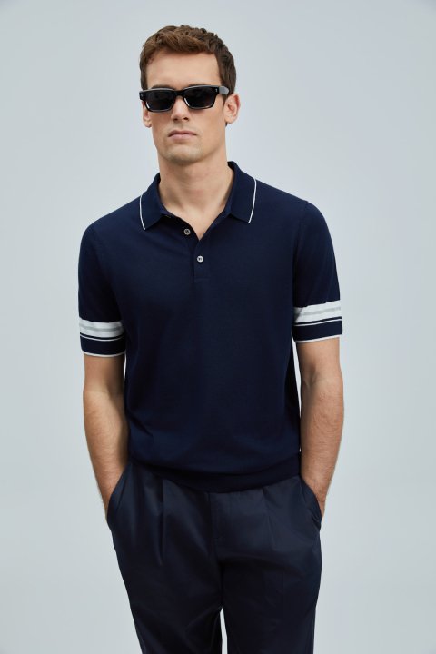 Noah Herren Modal Blend Pullover Marineblau - LUFIAN