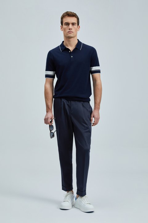 Noah Herren Modal Blend Pullover Marineblau - LUFIAN