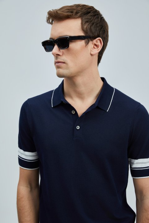Noah Herren Modal Blend Pullover Marineblau - LUFIAN