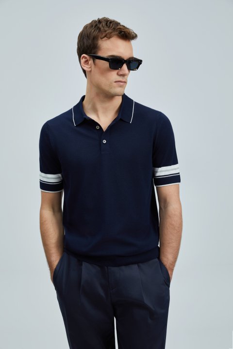 Noah Herren Modal Blend Pullover Marineblau - LUFIAN