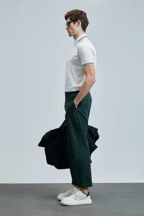 North Schickes Herren-Polo-T-Shirt in Off-White - LUFIAN