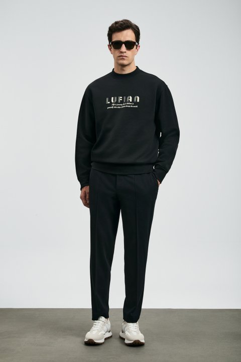 Oracle Schwarzer Sweatshirt - LUFIAN