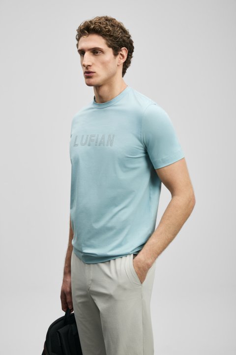 Oscar Modernes Grafik-T-Shirt Aquagrün - LUFIAN