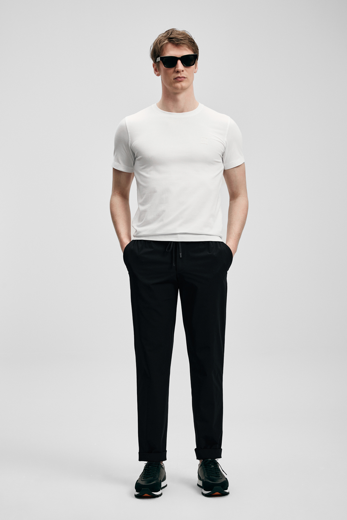 Pablo Herren-Basic-T-Shirt in Off-White - LUFIAN (1)
