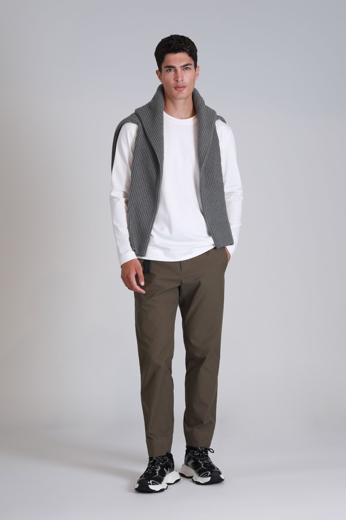 Patrıce Herren-Langarm-T-Shirt in Off-White - LUFIAN (1)