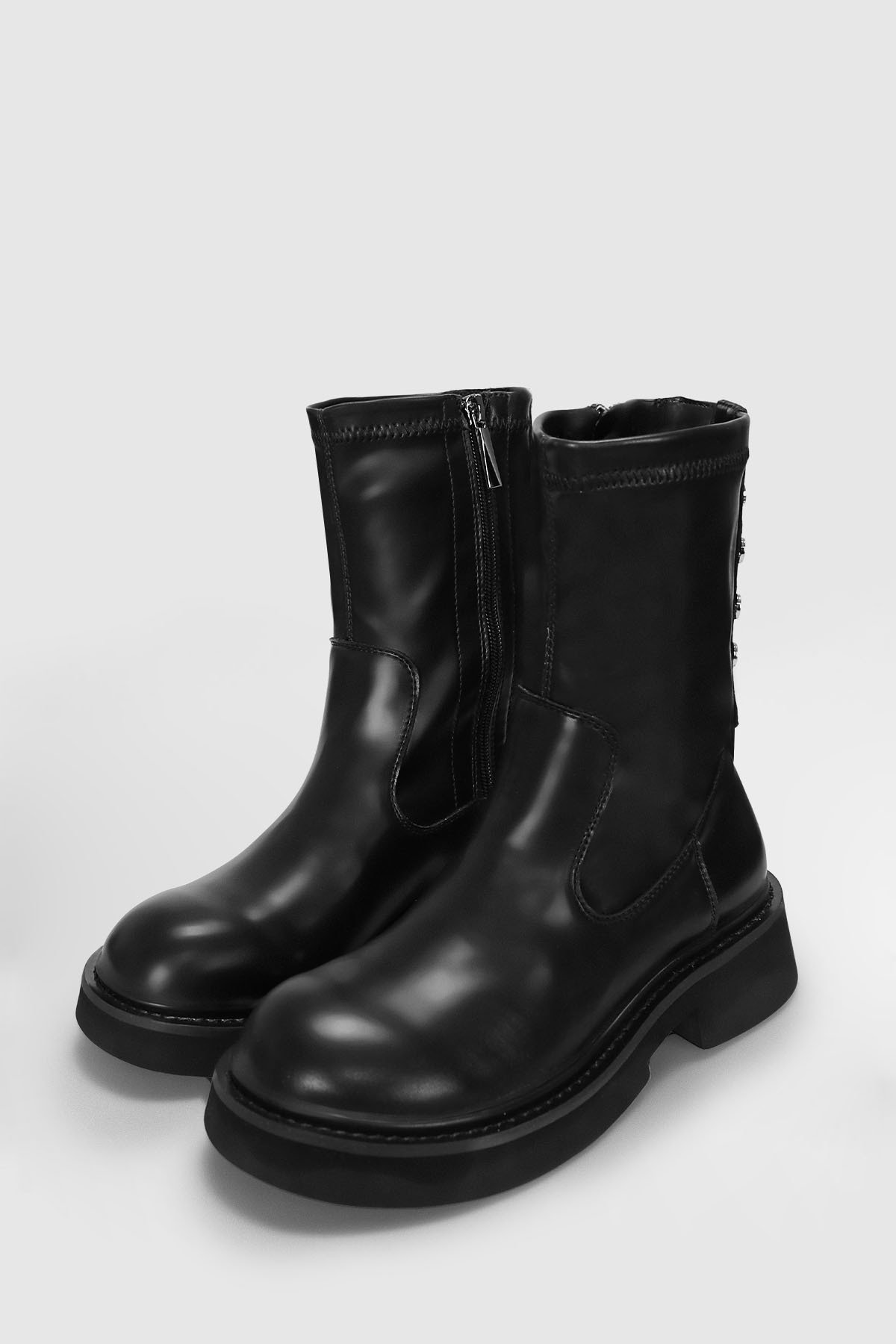 Petrıca Damenlederstiefel Schwarz - LUFIAN (1)