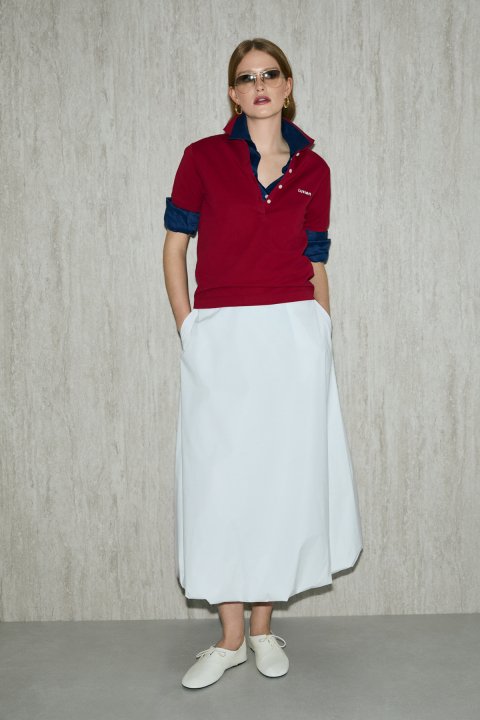 Anka Damen-Polo-T-Shirt in Rot - LUFIAN