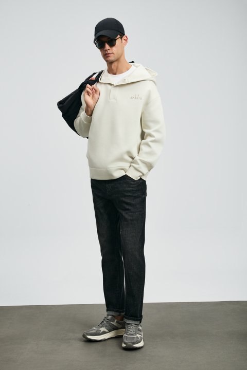 Quel Sportjeans Herrenhosen Slim Fit Dunkelgrau - LUFIAN