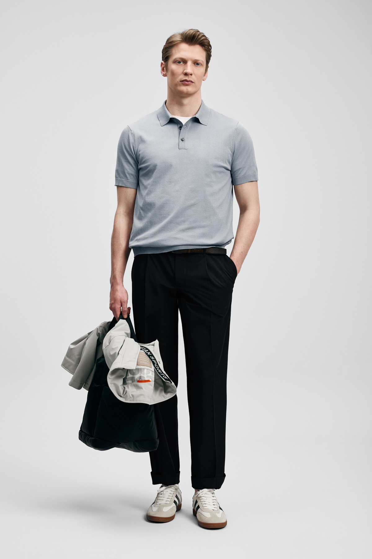 Derek Erkek Modal Karışımlı Kazak Açık Gri - Lufian (1)