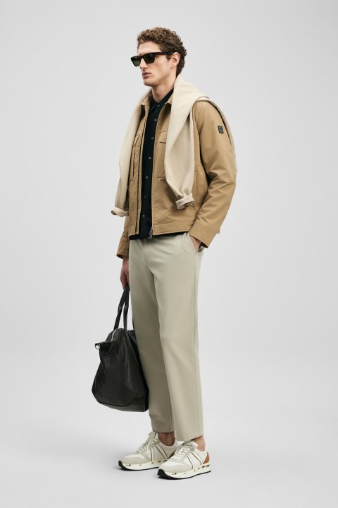 Remy Schicke Herren-Chinohosen Slim Fit Beige - LUFIAN
