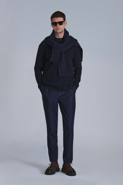 Rıght Herrenpullover Marineblau - LUFIAN (1)