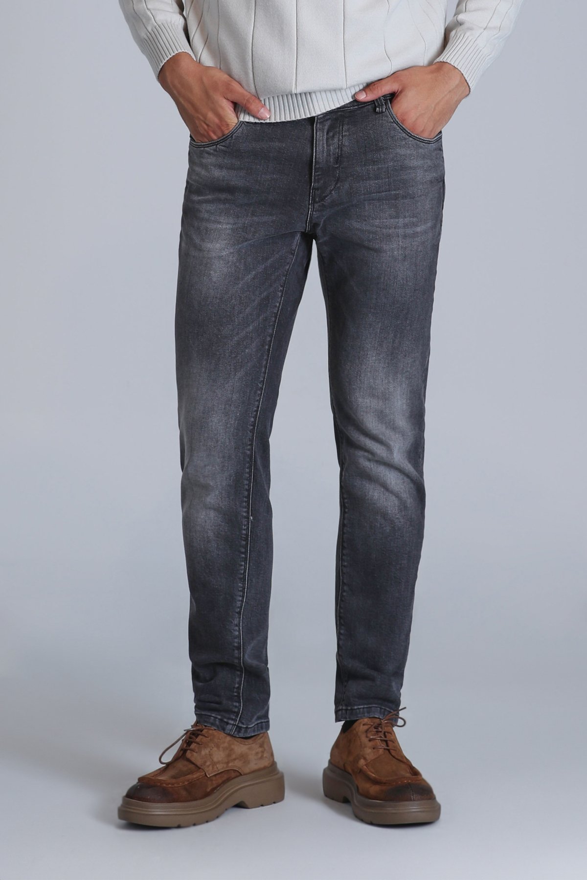 Rodney Smart Jeans Herrenhosen Slim Fit Grau - LUFIAN (1)