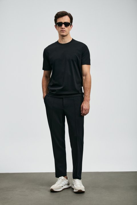 Roland Herren-Basic-T-Shirt Schwarz - LUFIAN (1)