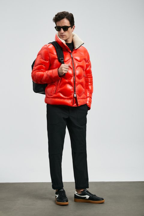 Roy Herren-Daunenjacke Orange - Lufian