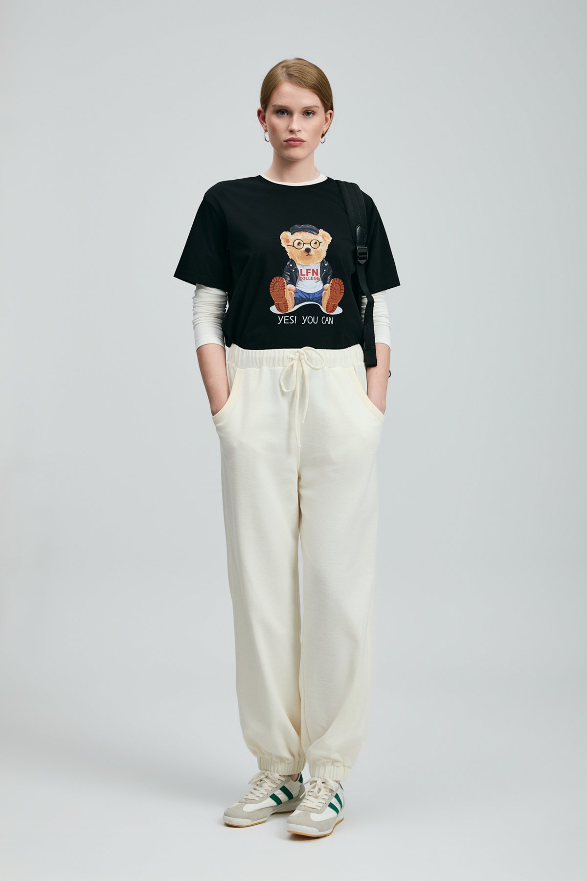 Ruby Damen-T-Shirt Schwarz - LUFIAN (1)