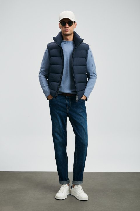 Santo Sportjeans Herrenhosen Straight Fit Blau - LUFIAN