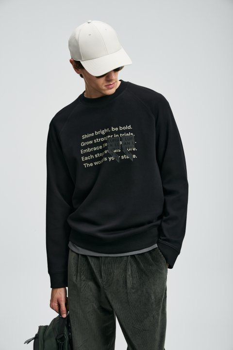 Shadow Schwarzer Sweatshirt - LUFIAN