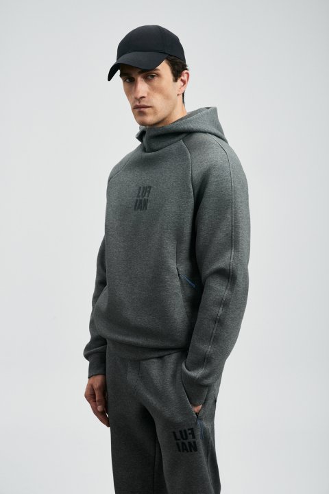 Snow Herren-Sweatshirt Anthrazit - LUFIAN