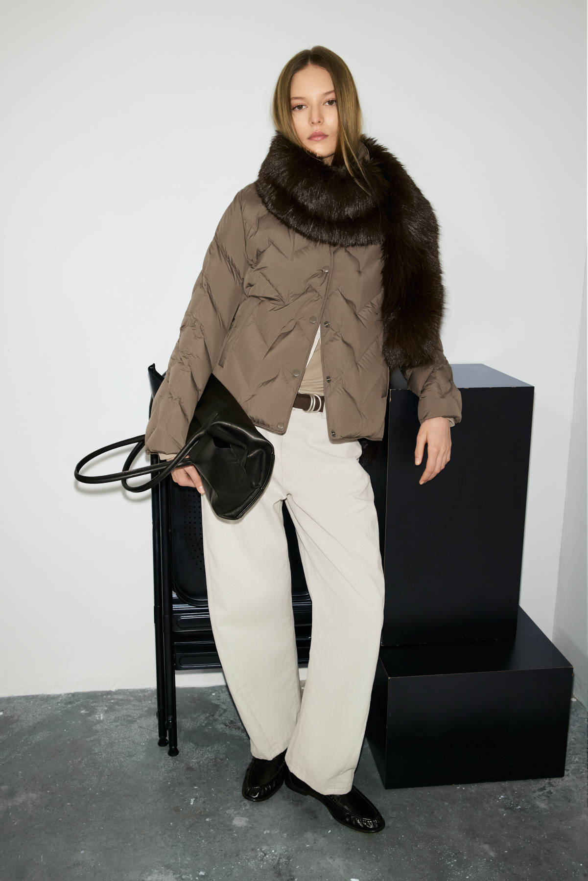 Kaztüyü Woman Coat Sand - LUFIAN