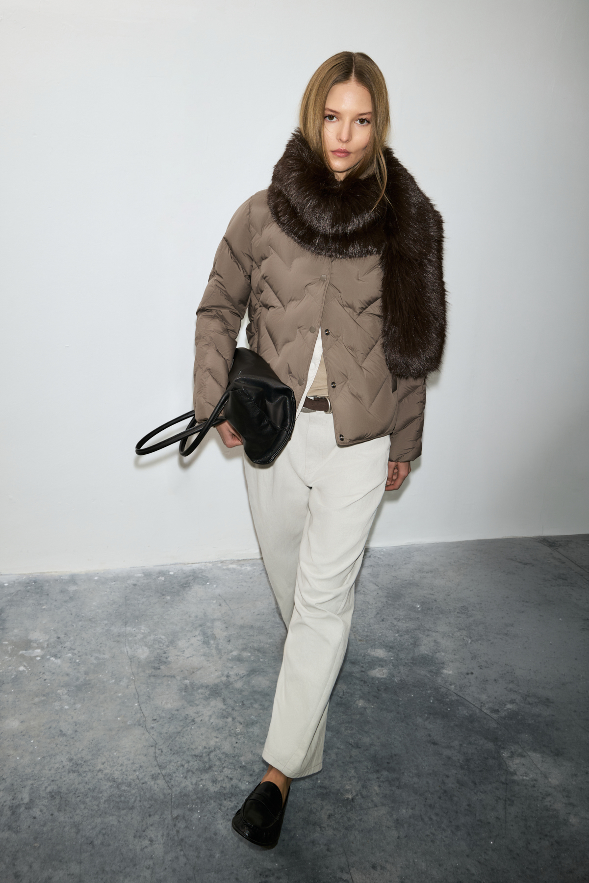 Kaztüyü Woman Coat Sand - LUFIAN (1)