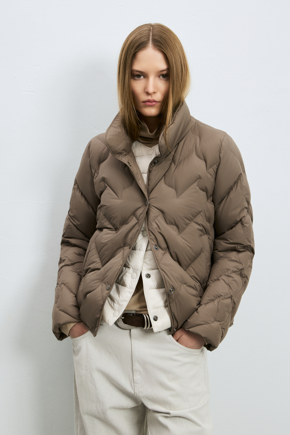 Kaztüyü Woman Coat Sand - LUFIAN