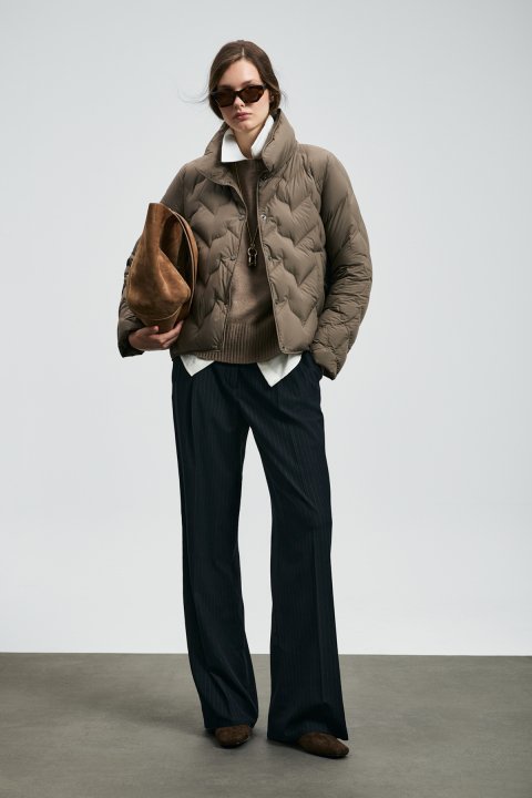 Desert Kaz Tüyü Kadın Mont Kum - Lufian