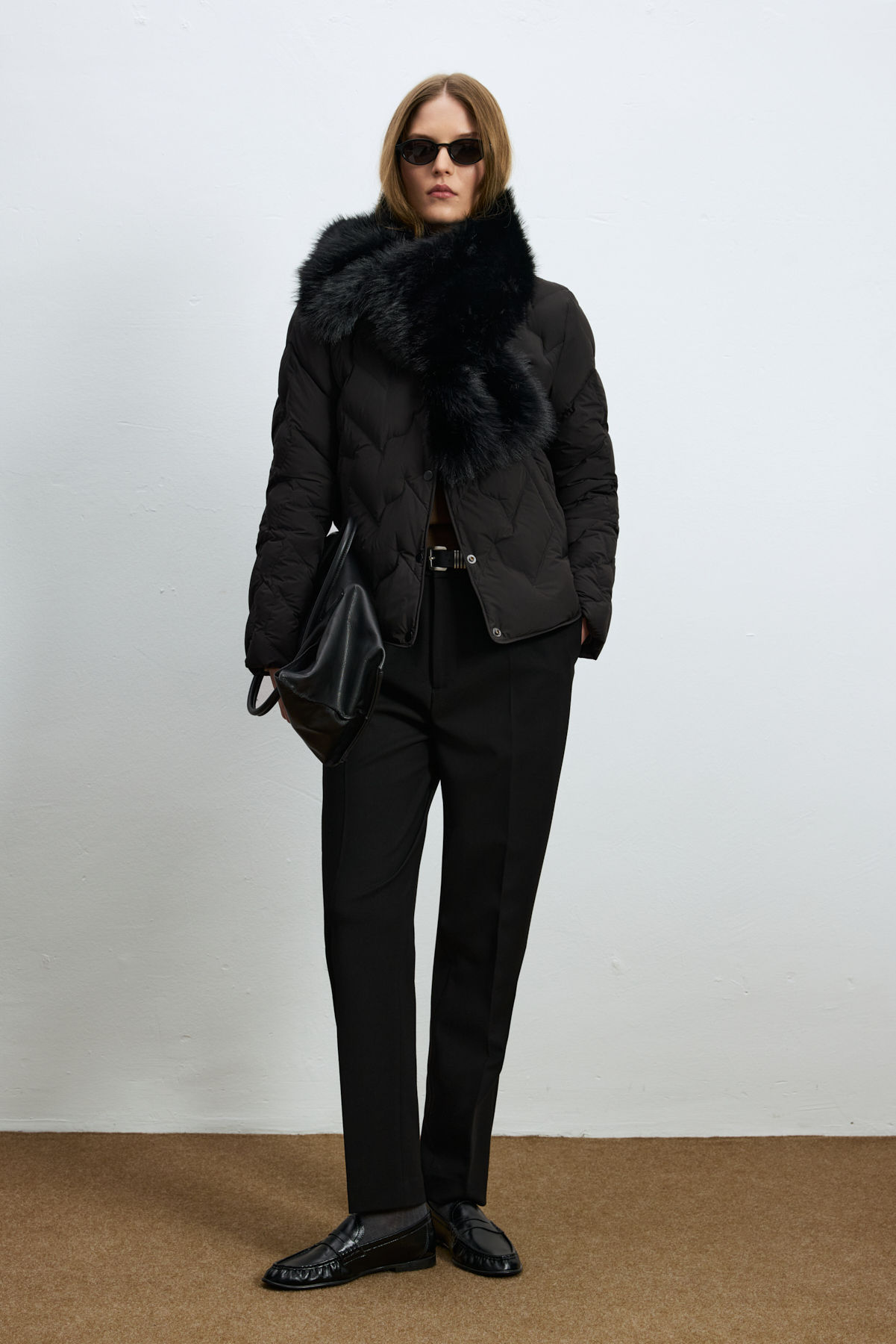 Kaztüyü Woman Coat Black - LUFIAN
