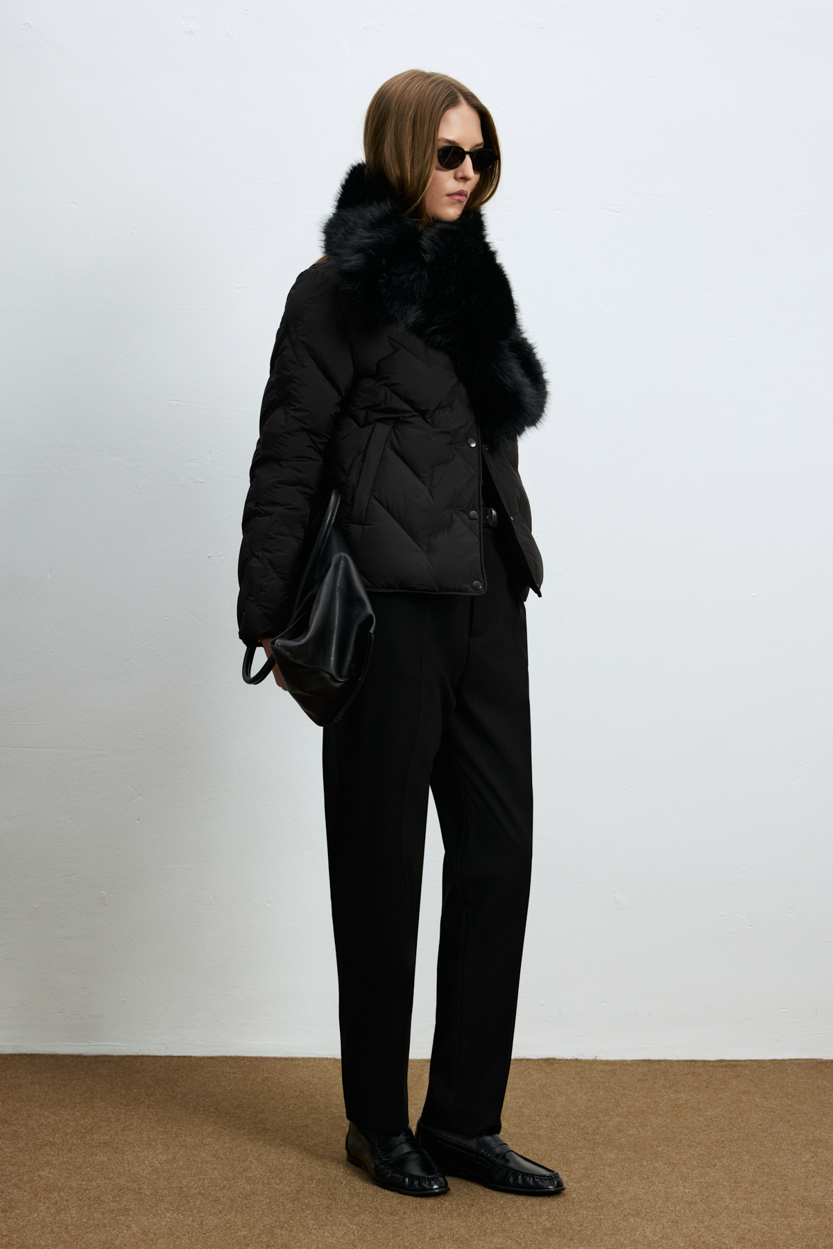 Kaztüyü Woman Coat Black - LUFIAN