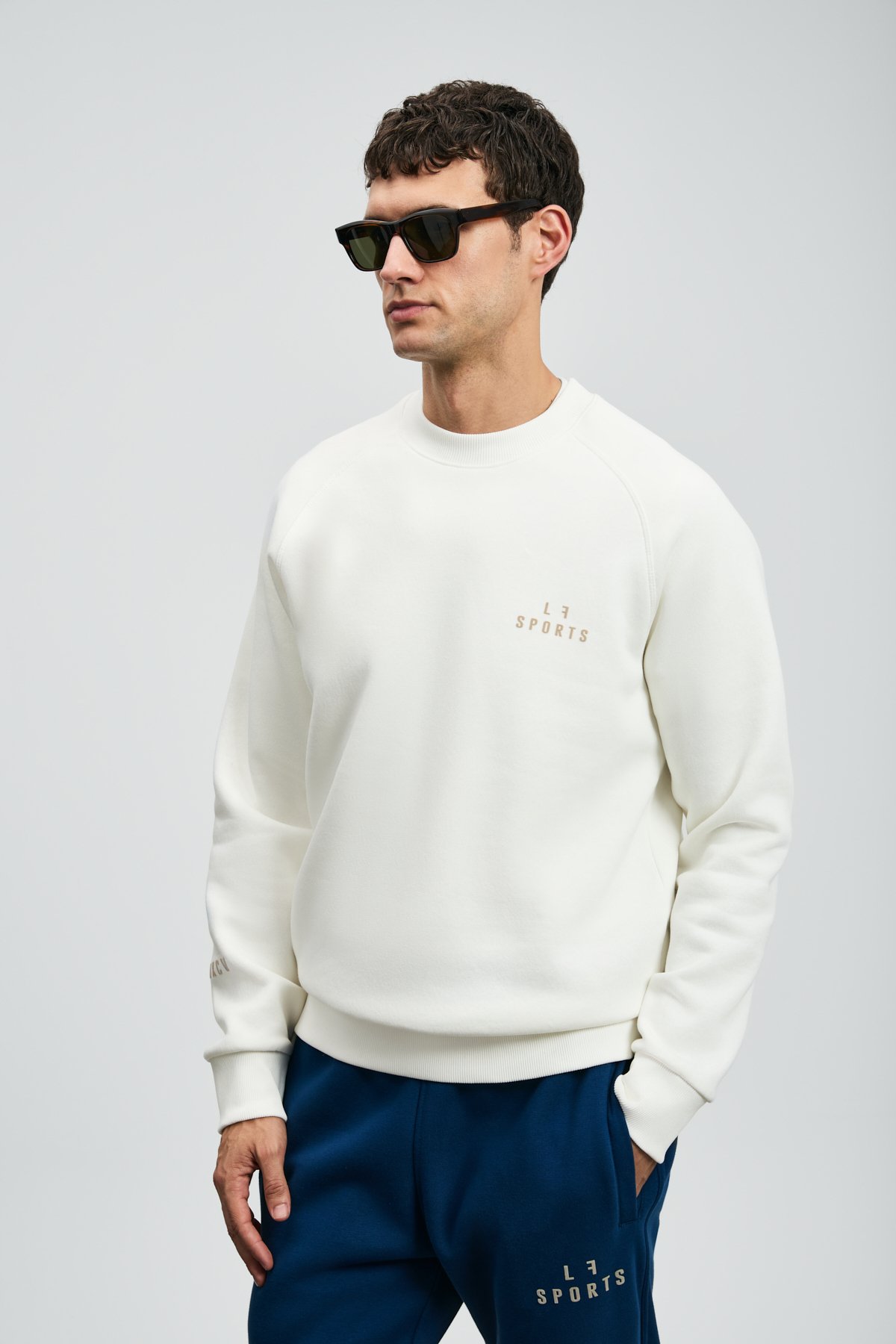 Sıgma Herren-Sweatshirt in Off-White - LUFIAN (1)
