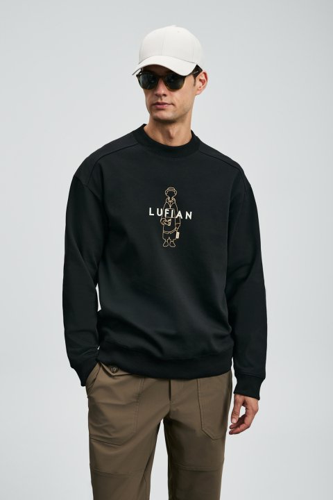Sımba Schwarzer Sweatshirt - LUFIAN