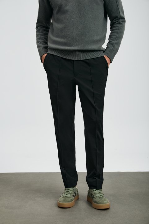 Sımon Schicke Herren-Chinohosen Slim Fit Schwarz - LUFIAN (1)