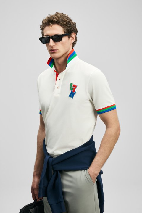 Fun Schickes Herren-Polo-T-Shirt in Off-White - LUFIAN