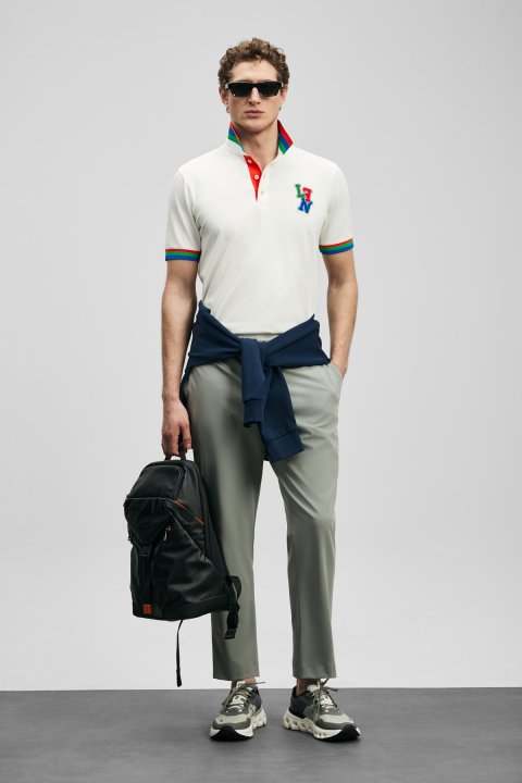 Fun Schickes Herren-Polo-T-Shirt in Off-White - LUFIAN (1)