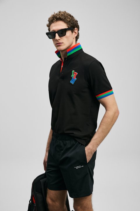 Fun Schickes Herren-Polo-T-Shirt Schwarz - LUFIAN