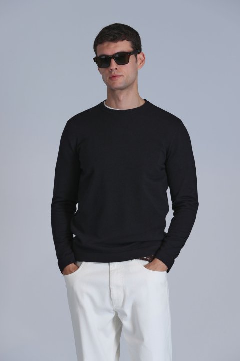 Stone Herrenpullover Schwarz - LUFIAN