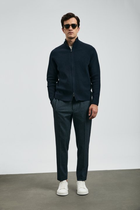 Strus Schicke Herren-Chinohosen Slim Fit Marineblau - LUFIAN