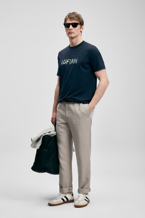 Surge Modernes Grafik-T-Shirt in Marineblau - LUFIAN