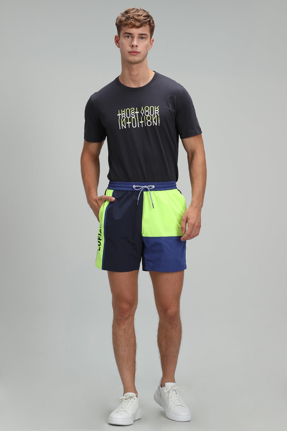 Teron Herren-Schwimmshorts Gelb - LUFIAN