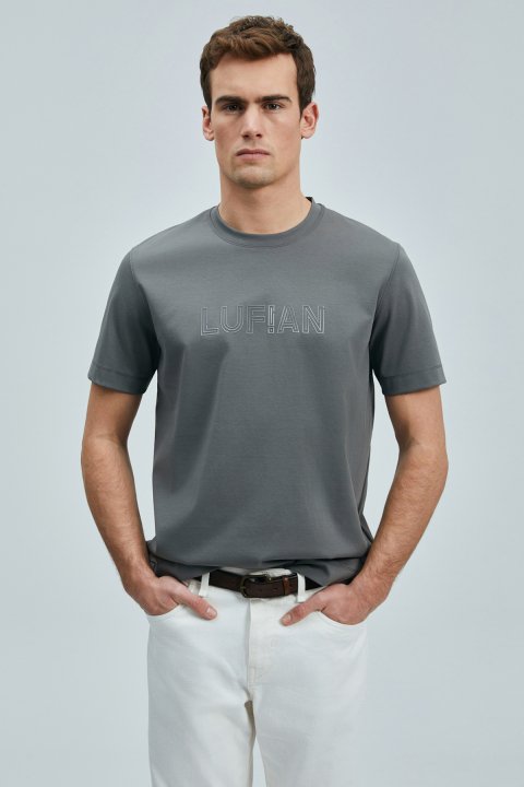 Thınk Modernes Grafik-T-Shirt dunkelgrün - LUFIAN