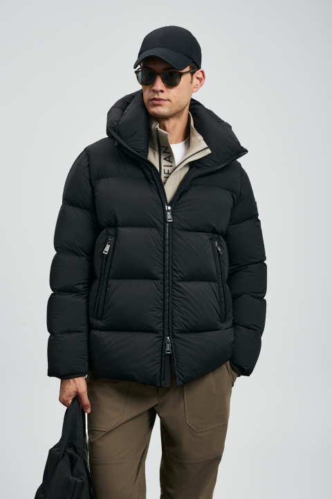 Goose Feather Male Coat Black - Lufian