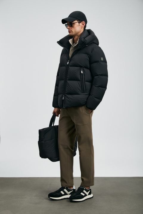 Goose Feather Male Coat Black - Lufian (1)