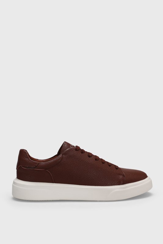 Tommy Herren-Leder-Sneaker Cognac