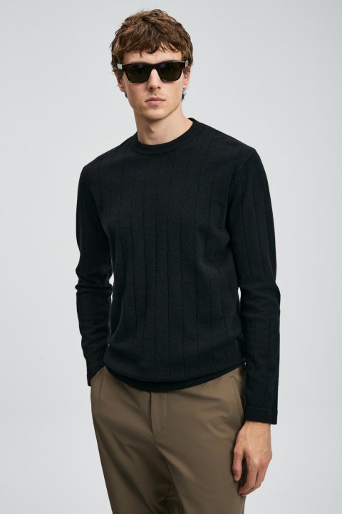 Kent Herrenpullover Schwarz - LUFIAN