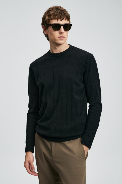 Kent Herrenpullover Schwarz - LUFIAN